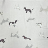 White Dog Print Scarf